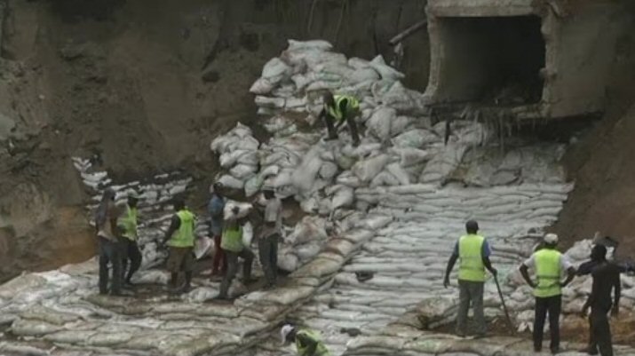 Ngamakosso: Démarrage des travaux de construction des canaux de drainage des eaux
