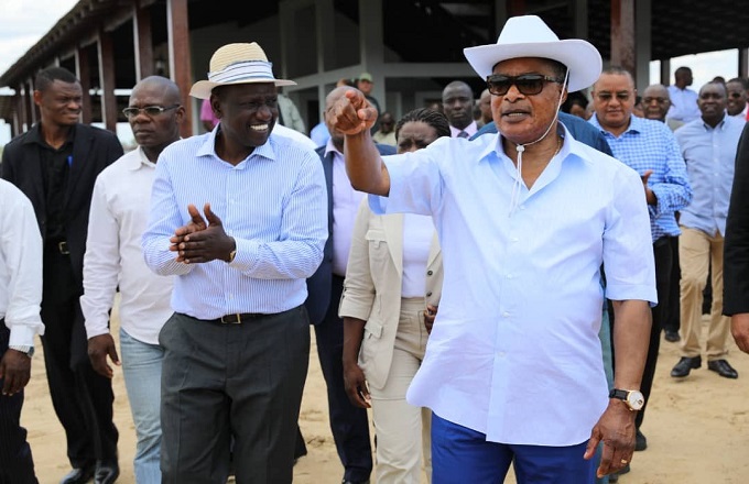 Sassou Nguesso et le vice-président kenyan visitent l’usine de lait d’Alima
