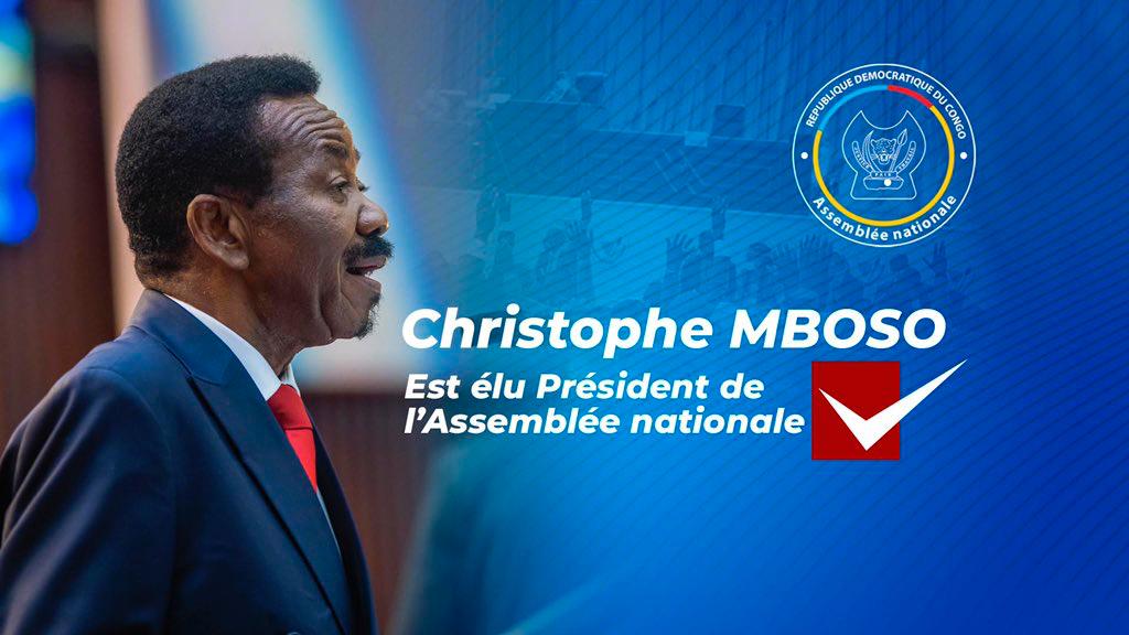 RDC: Christophe Mboso élu président de l’Assemblée nationale