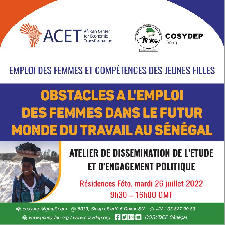 Sénégal : les filles peu préparées au marché du travail (Etude)