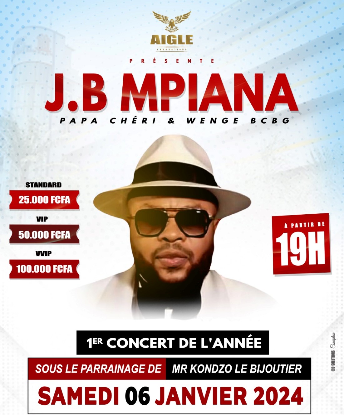 Congo : JB Mpiana en concert à l’hôtel Olympic palace de Brazzaville
