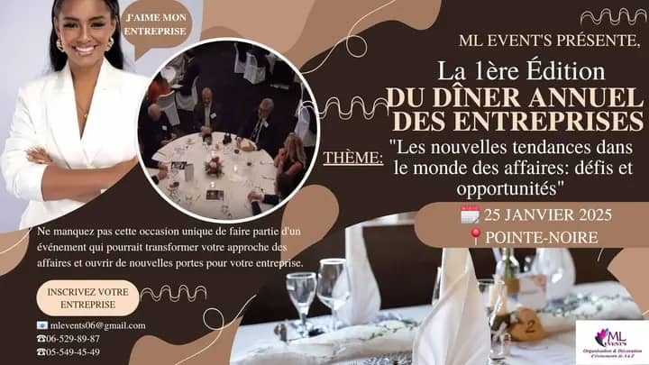 Congo : ML Event’s organise la première édition du dîner annuel des entreprises