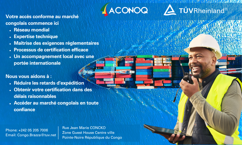 TÜV Rheinland est autorisé par l’ACONOQ à fournir des services d’évaluation de la conformité dans le cadre du Programme Congolais d’Évaluation de la Conformité (PCEC)
