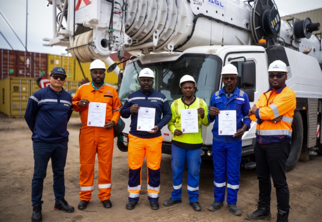 AGL Congo : quatre collaborateurs obtiennent la certification internationale APLO/CPLO en opérations de levage